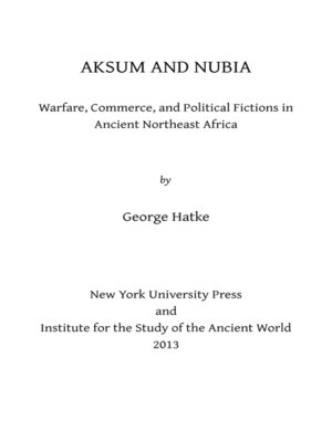 cover image of Aksum and Nubia